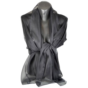 Etole soie cérémonie noire made in France