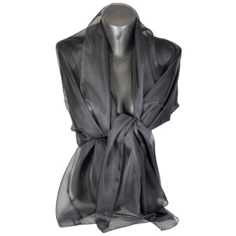 Etole soie cérémonie noire made in France