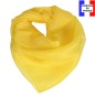 Carré en soie 65cm jaune made in France