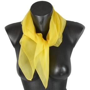 Carré en soie 65cm jaune made in France