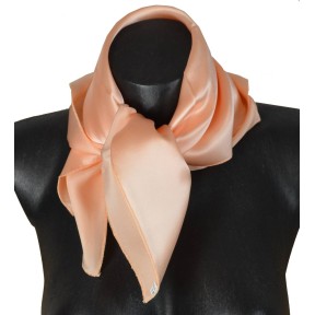 Petit carré en soie rose saumon - qualité sup