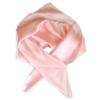 Petit carré en soie rose clair