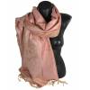Pashmina en soie antique jacquard rose clair