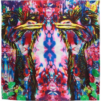 Carré soie abstrait impression digitale