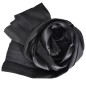 Echarpe en satin de soie noire