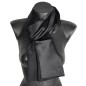 Echarpe en satin de soie noire