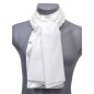 Echarpe en satin de soie blanche
