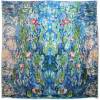 Foulard carré motif Les Nymphéas Bleu Monet