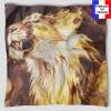 Carré de soie Delacroix – Tête de Lion rugissant