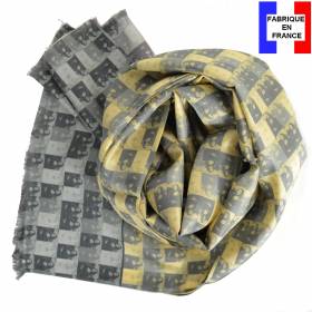 foulard écharpe en soie homme 928 fabriqué en France Made in