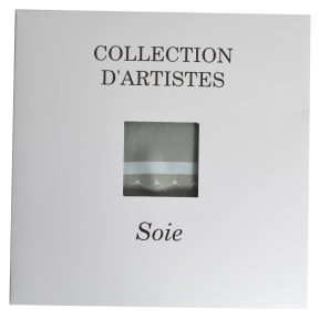 Echarpe homme en soie Dufy – Écailles gris