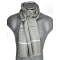 Echarpe homme en soie Dufy – Écailles gris