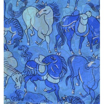 Carré de soie Dufy, Chevaux