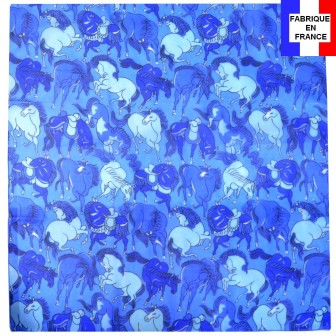 Carré de soie Dufy, Chevaux