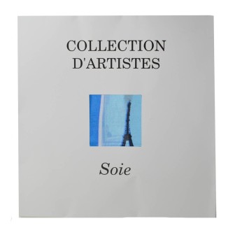 Echarpe en soie Tour Eiffel, Damiers