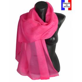 Etole soie cérémonie rose bonbon made in France