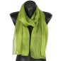Foulard en soie vert uni made in France