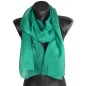 Foulard en soie émeraude uni made in France