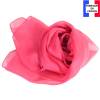 Echarpe en soie corail unie made in France