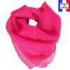 Carré en soie 70cm rose fuchsia made in France