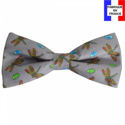 Noeud papillon Dragonfly gris de Tiffany