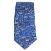 Cravate en soie Mille Fleurs bleue