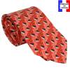Cravate en soie Jones Greek orange