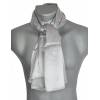 Echarpe en satin de soie gris clair