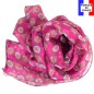 Foulard en soie Scandinave rose made in France