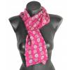 Foulard en soie Scandinave rose made in France