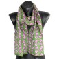 Foulard en soie Scandinave vert  made in France