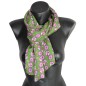 Foulard en soie Scandinave vert  made in France