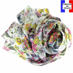 Foulard en soie Romantique rose made in France