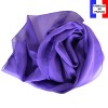Foulard en soie violet uni made in France