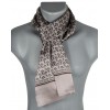 Foulard en soie homme encre beige-marron