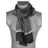 Foulard en soie homme encre noir-gris