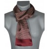 Foulard homme en soie bordeaux à dauphins