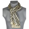 Foulard homme en soie ikat beige