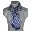 Foulard homme en soie ikat bleu