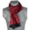 Foulard homme en soie maille rouge noir