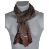 Foulard homme en soie goutte marron