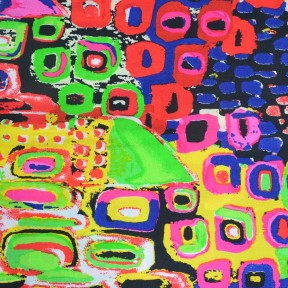 Echarpe en soie abstrait rouge