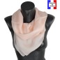 Carré en soie 88cm rose clair made in France