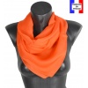 Carré en soie 88cm orange made in France