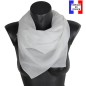 Carré en soie 88cm blanc made in France Carré en soie 88cm blanc made in France