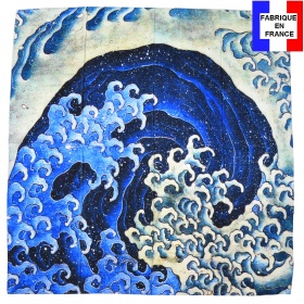 Carré de soie Hokusai – Vague féminine
