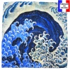 Carré de soie Hokusai – Vague féminine