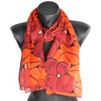 Echarpe en soie Dufy – Grosses Fleurs