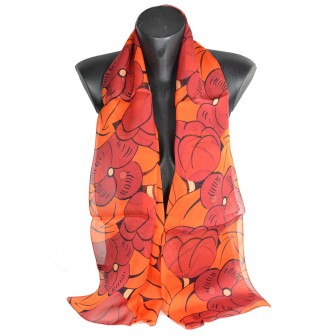 Echarpe en soie Dufy – Grosses Fleurs