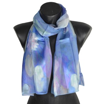 Echarpe en soie Monet - Nymphéas Matin